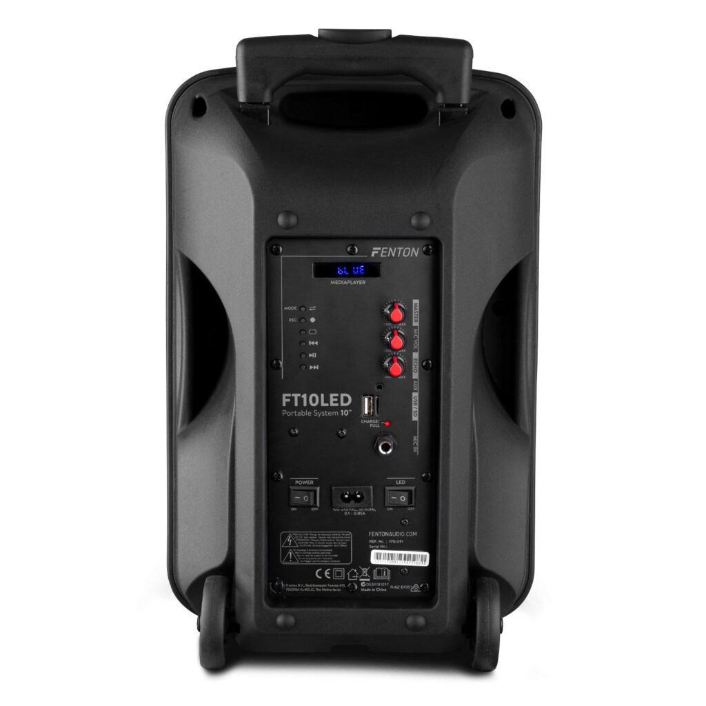 FT10LED Portable Sound System 10" 450W FENTON