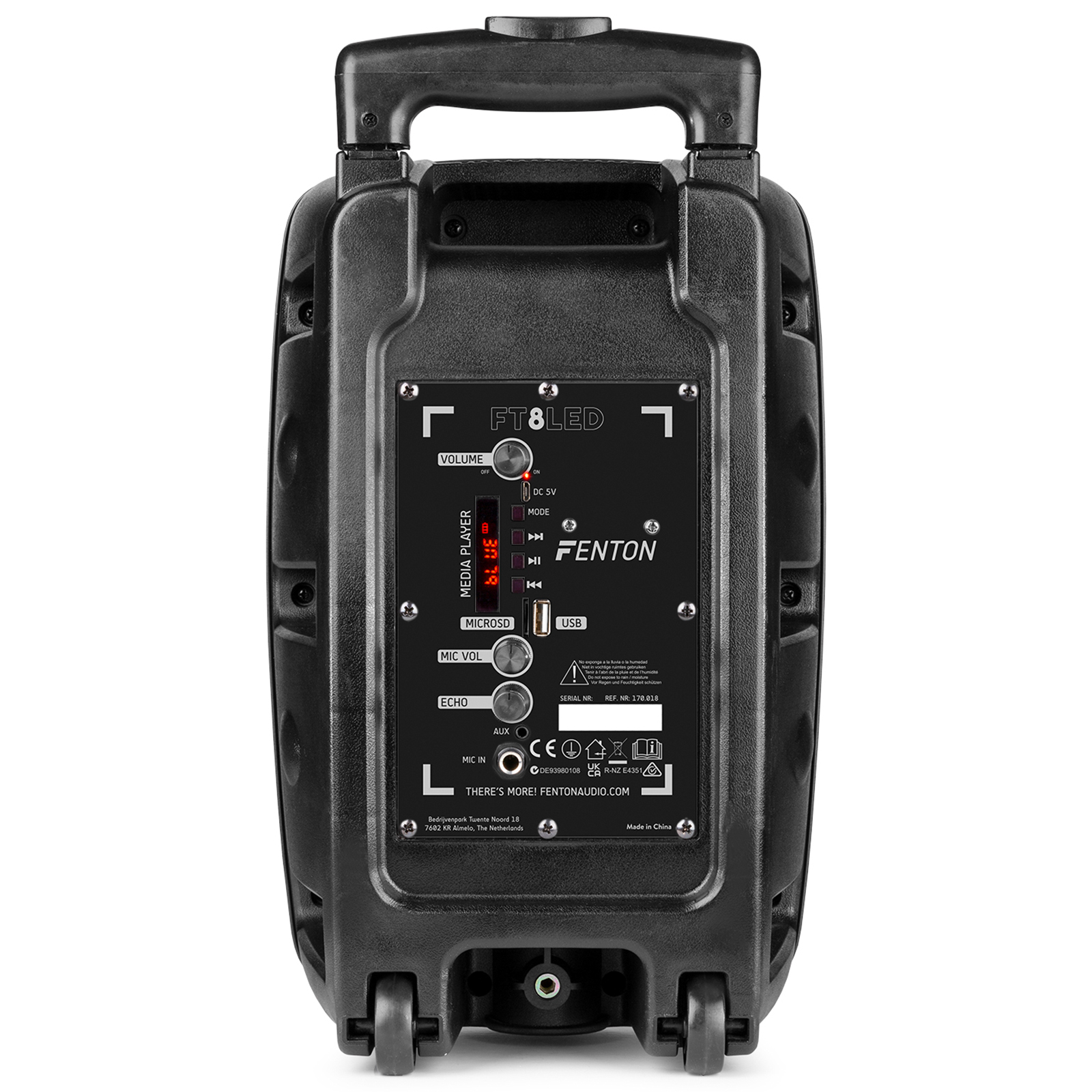 FT8LEDMK2 Portable Sound System 8" FENTON